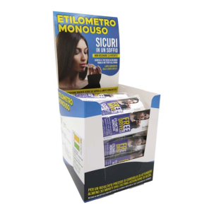 ESPOSITORE CON 50 ETILOMERI MONOUSO CON FIALA