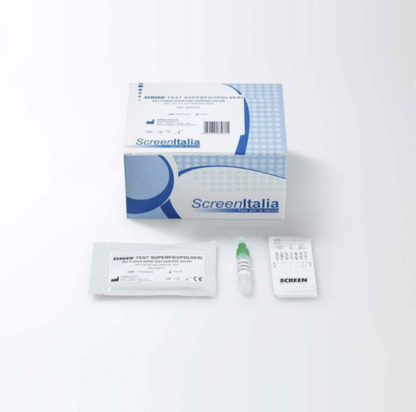 Test 7 droghe su superfici/polveri